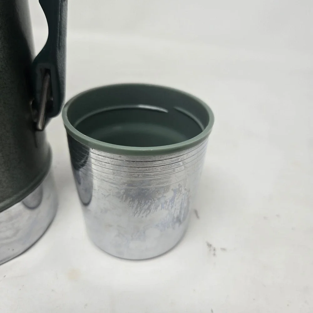 Vintage Aladdin Stanley Thermos A-944DH Hammertone Green 1 Quart Vacuum‎ Bottle - Picture 4 of 8